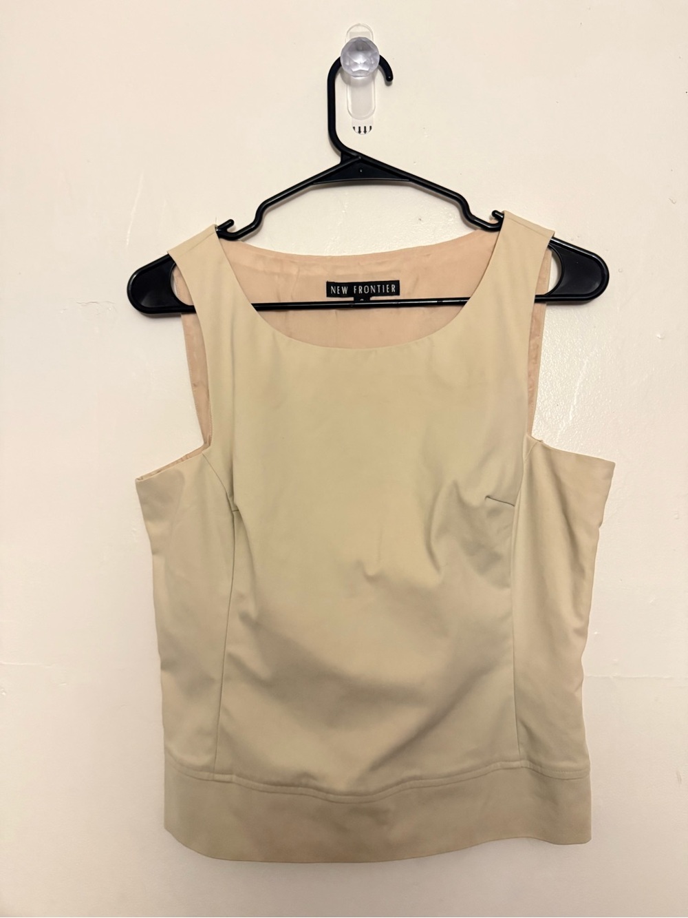 New Frontier Cream Scoop Neck Tank Top